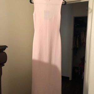 Pink long dress with slit